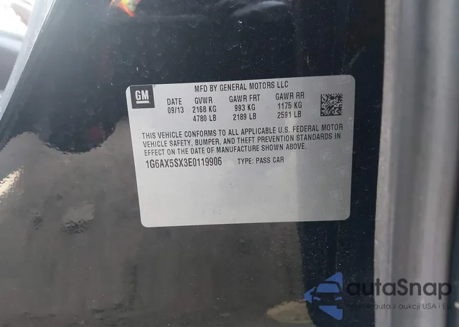 1G6AX5SX3E0119906: 43860631