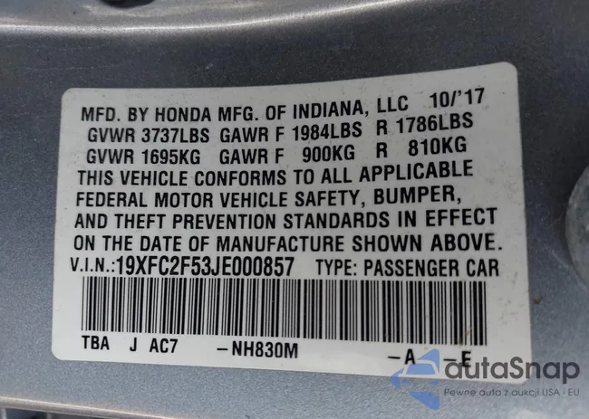 19XFC2F53JE000857: 43860635