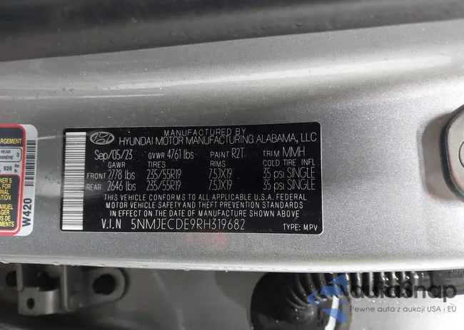 5NMJECDE9RH319682: 43861931