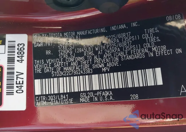 5TDZK22C79S243383: 43861966