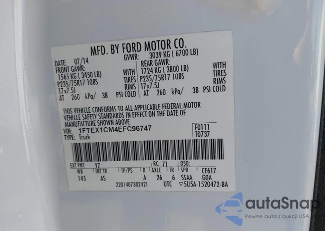 1FTEX1CM4EFC96747: 43862011