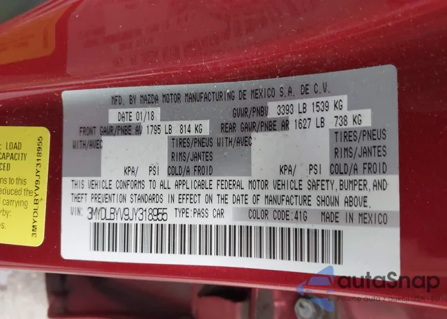 3MYDLBYV9JY318955: 43862027