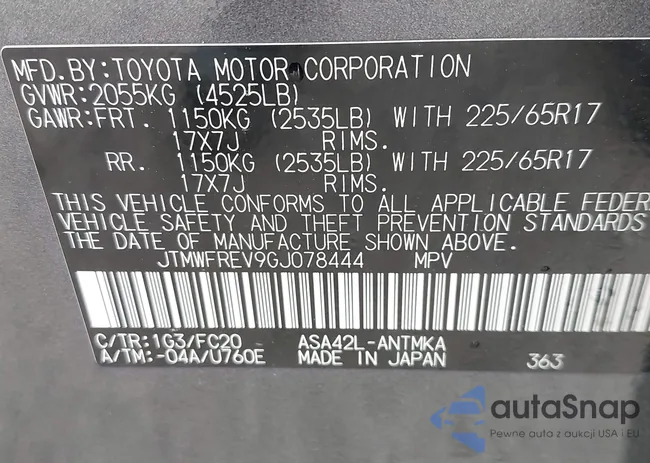 JTMWFREV9GJ078444: 43862119