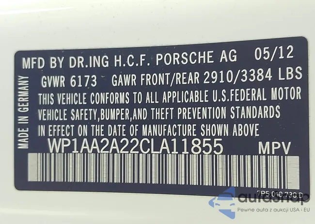 WP1AA2A22CLA11855: 43862171