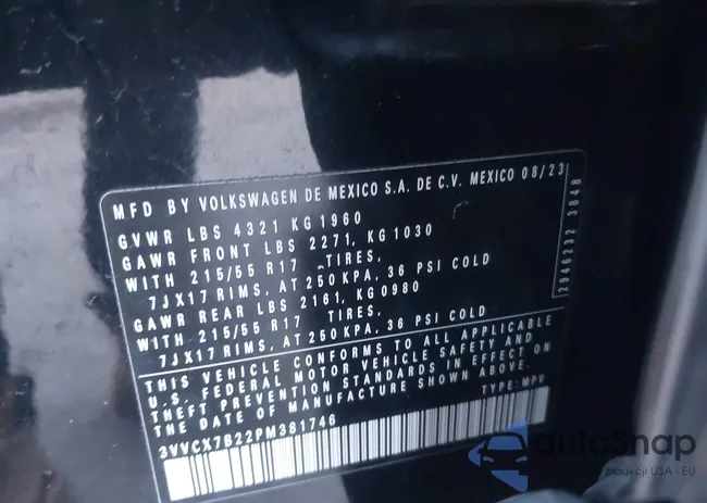 3VVCX7B22PM381746: 43862174