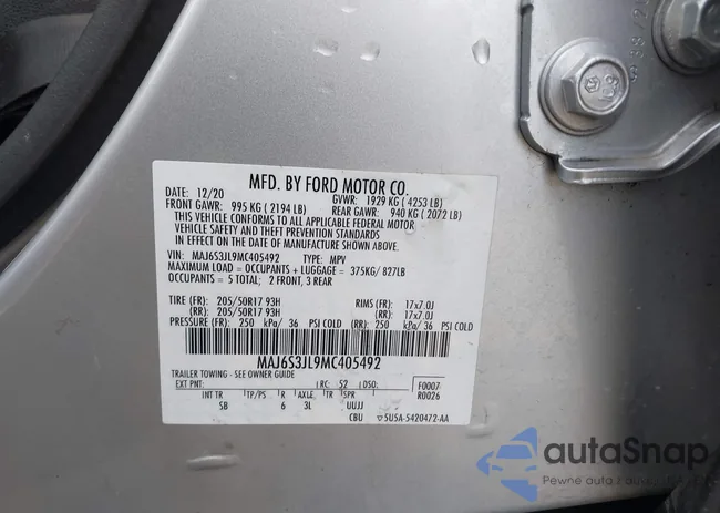 MAJ6S3JL9MC405492: 43862383