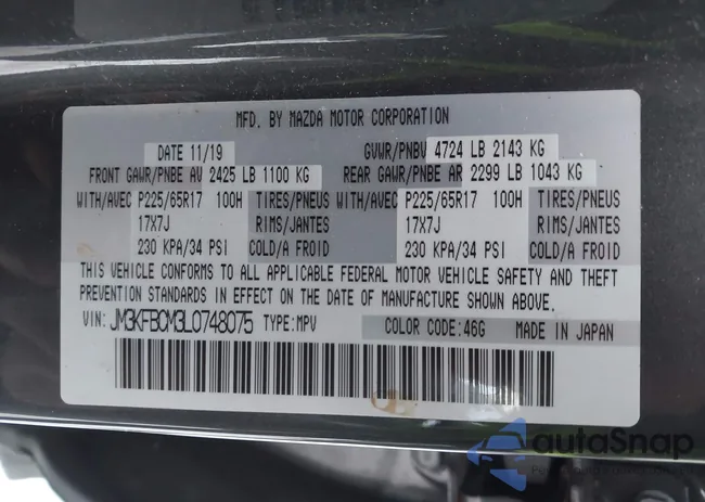 JM3KFBCM3L0748075: 43861497