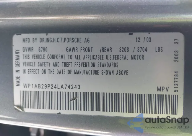 WP1AB29P24LA74243: 43861647