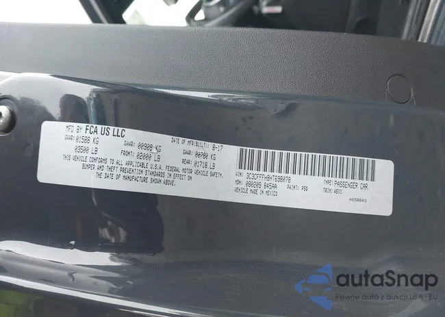 3C3CFFFH8HT698078: 43861657