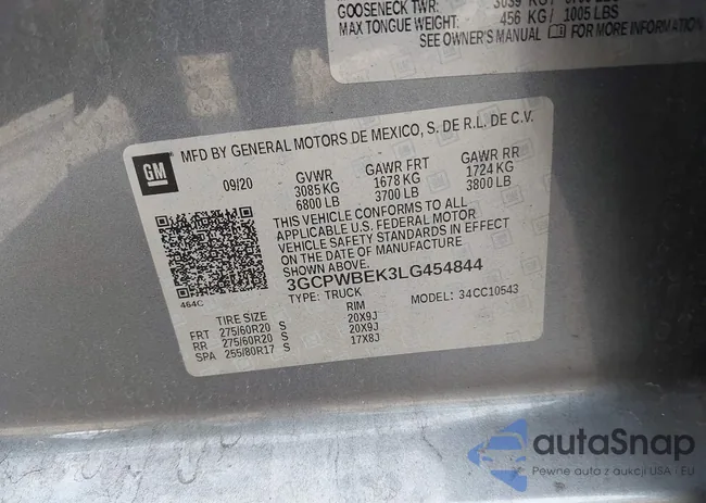 3GCPWBEK3LG454844: 43861663