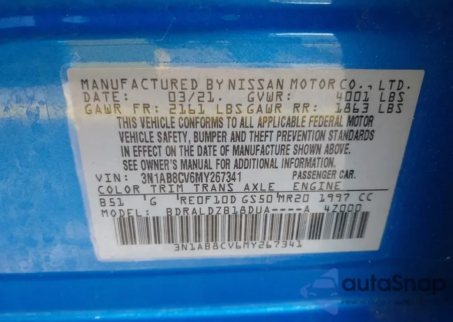 3N1AB8CV6MY267341: 43861686