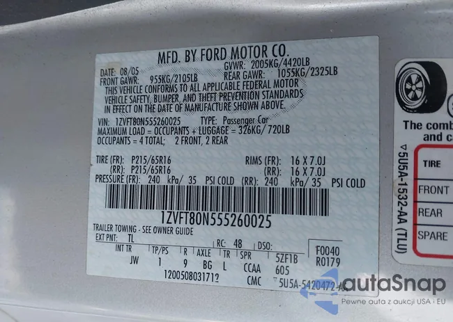 1ZVFT80N555260025: 43861773