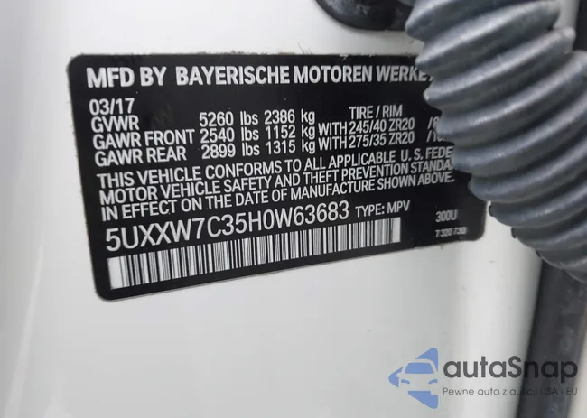 5UXXW7C35H0W63683: 43863159