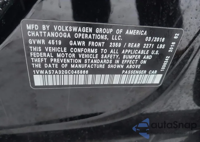 1VWAS7A32GC045866: 43864429