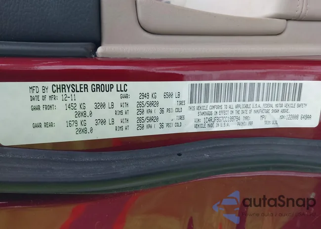 1C4RJFBG7CC199794: 43863482