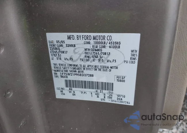 1FTSW21P95ED37288: 43863485