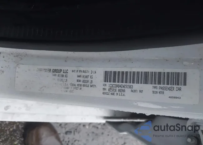 1C3CCBAB4EN231563: 43864983