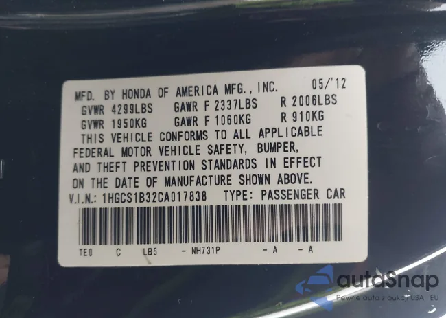 1HGCS1B32CA017838: 43865009