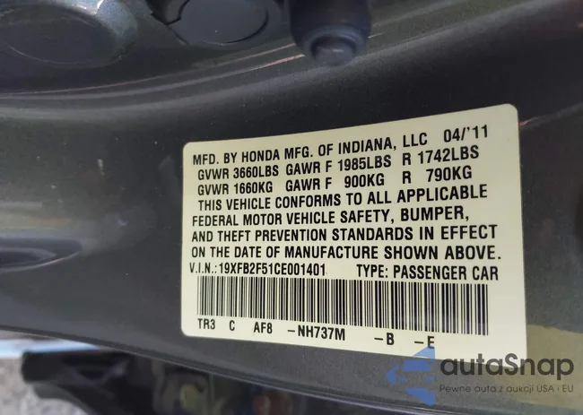 19XFB2F51CE001401: 43865067