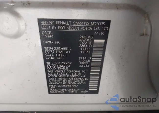 KNMAT2MV8GP667560: 43865418