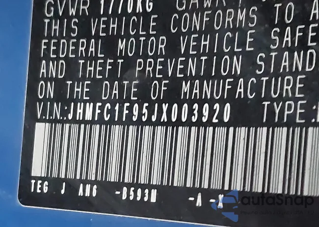 JHMFC1F95JX003920: 43865451