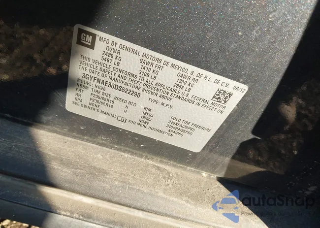 3GYFNAE36DS522290: 43864487