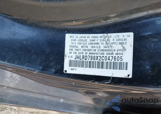 JHLRD788X2C047605: 43864491