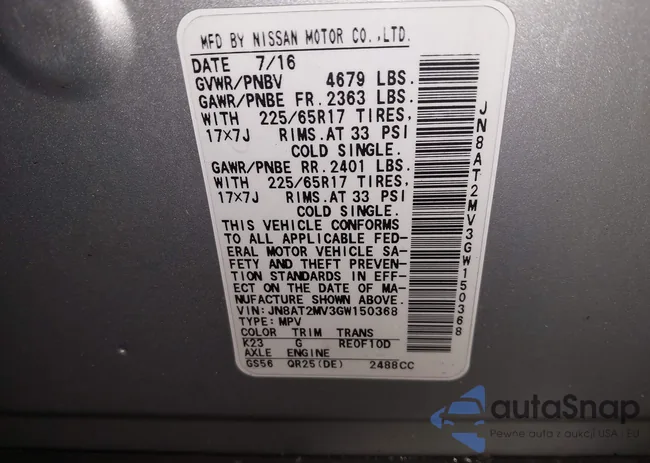 JN8AT2MV3GW150368: 43864506