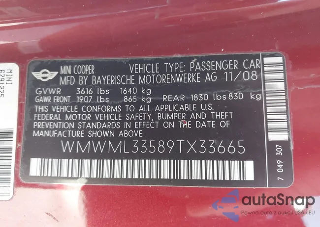 WMWML33589TX33665: 43864531