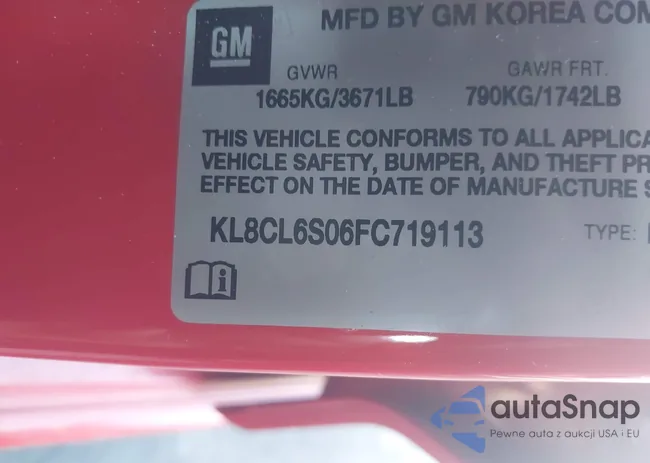 KL8CL6S06FC719113: 43864635