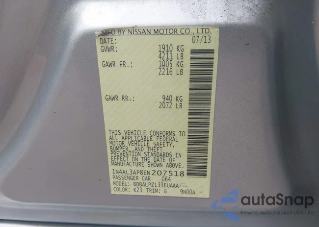 1N4AL3AP8EN207518: 43864676