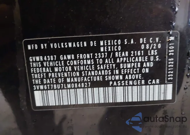 3VW6T7BU7LM084827: 43864826