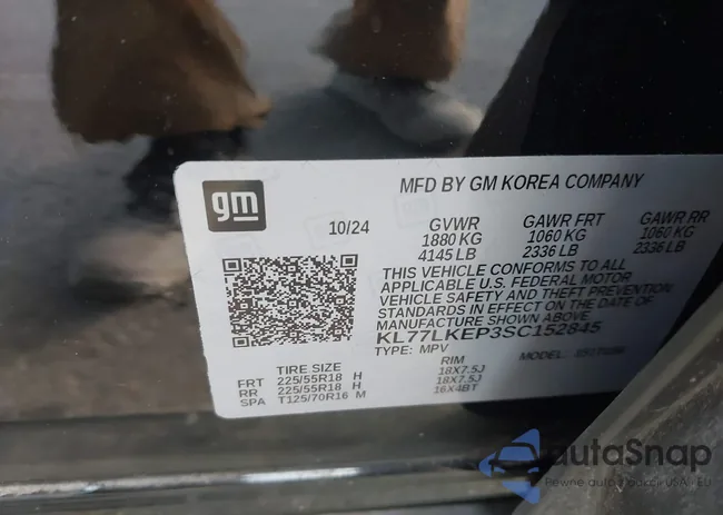 KL77LKEP3SC152845: 43864837