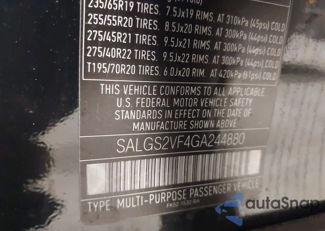 SALGS2VF4GA244880: 43865983