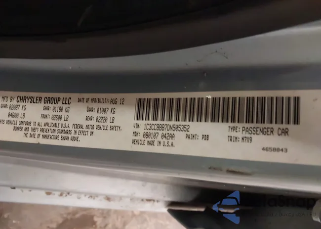 1C3CCBBB7DN505352: 43866103