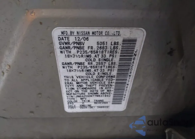 JN8AZ08W77W631942: 43866126