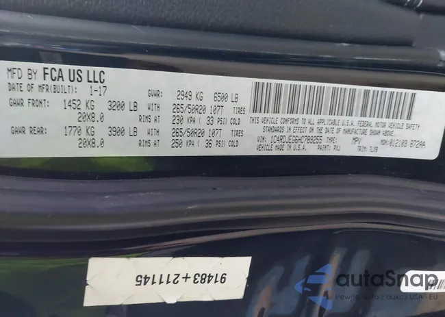 1C4RDJEG6HC789255: 43866316