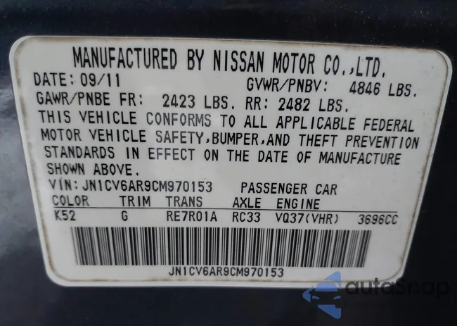 JN1CV6AR9CM970153: 43865510