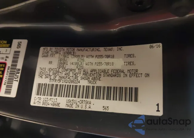 5TFRY5F1XGX208224: 43865628