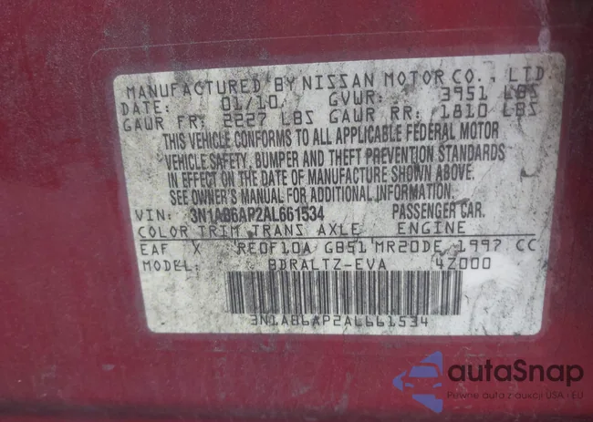 3N1AB6AP2AL661534: 43865863