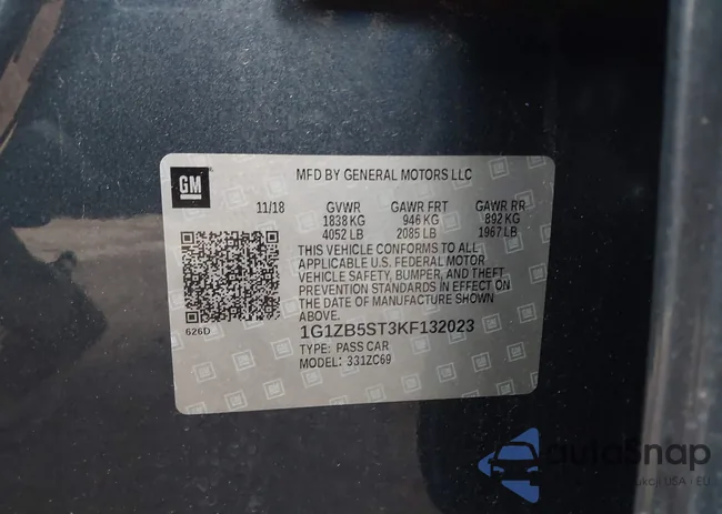 1G1ZB5ST3KF132023: 43866960