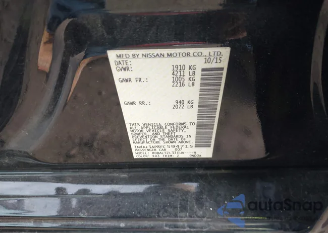 1N4AL3AP8FC594715: 43867057