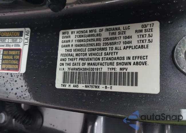 7FARW5H38HE001917: 43867078