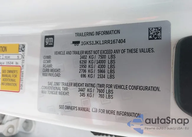 1GKS1JKL1RR167404: 43867145