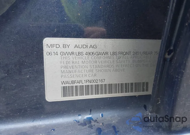 WAUBFAFL1FN002167: 43867274