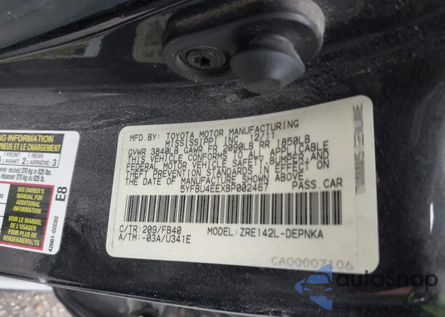 5YFBU4EEXBP002467: 43866695