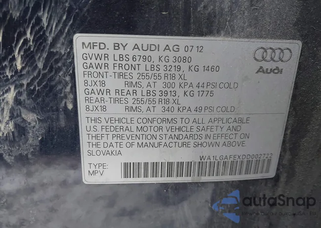 WA1LGAFEXDD002722: 43866751