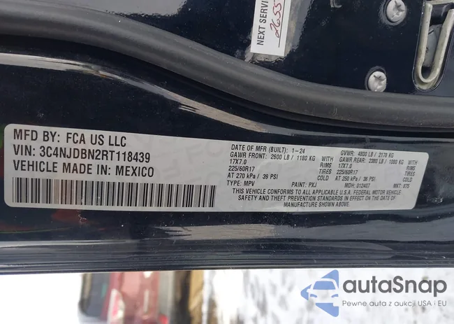 3C4NJDBN2RT118439: 43868010