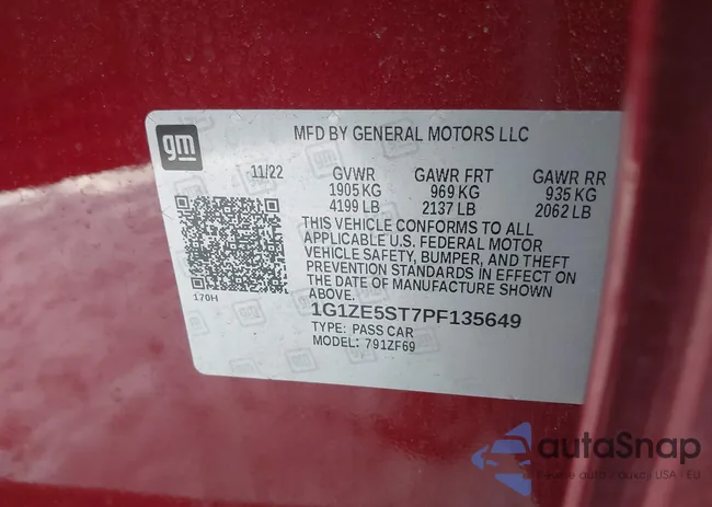 1G1ZE5ST7PF135649: 43868150