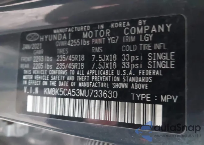 KM8K5CA53MU733630: 43868225